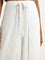 LOV White Tie up Cotton Wide Leg Pants