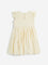 HOP Kids Yellow Crochet Design A-line Dress