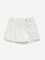 HOP Kids Off-White Mid Rise Denim Skorts