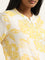 Utsa Yellow Floral Printed A-Line Kurta