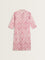 Utsa Pink Printed Straight Cotton Kurta