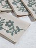 Westside Home Dark Green Floral Embroidered Placemat (Set of 4)