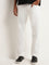 Nuon White Straight Fit Mid Rise Jeans