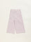 Utsa Kids Light Purple Cotton Striped High-Rise Palazzos