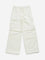 Y&F Kids Off-White Cargo-Style Mid-Rise Trousers