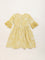 Utsa Kids Mustard Floral Design A-Line Cotton Dress (8 -14yrs)