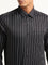 WES Formals Black Striped Slim Fit Shirt