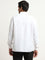 WES Formals White Striped Slim Fit Shirt