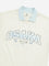 Y&F Kids Off-White Text Print Collared Cotton T-Shirt