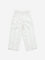 HOP Kids White Butterfly Schiffli Mid-Rise Cotton Pants