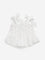 HOP Kids White Schiffli Cotton Crop Top