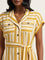 Wardrobe Yellow Striped Design Shirt Dress with Belt