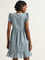 Bombay Paisley Dusty Teal Floral A-Line Cotton Dress