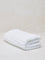 Westside Home White Self-Striped Luxe Bath Towel