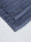 Westside Home Dark Blue Self-Striped Luxe Face Towel (Set of 2)