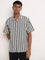 ETA Grey Striped Relaxed-Fit Cotton Shirt