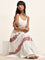 Bombay Paisley White Striped Tiered Cotton Dress