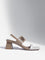 LUNA BLU Beige Hardware-Detailed Block Heel Sandals