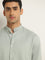 Ascot Sage Solid Relaxed-Fit Cotton Shirt