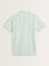 WES Casuals Mint Striped Slim-Fit Polo T-Shirt