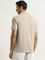 WES Casuals Light Brown Striped Relaxed-Fit Polo T-Shirt