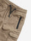 HOP Kids Light Brown Cargo-Style Mid-Rise Cotton Blend Joggers