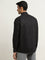 WES Formals Black Solid Slim-Fit Shirt