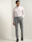 WES Formals Light Pink Solid Slim-Fit Shirt