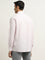 WES Formals Light Pink Solid Slim-Fit Shirt