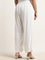 Gia White Foliage Design High-Rise Pants