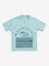 HOP Kids Teal Text Embossed Cotton T-Shirt