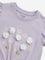 HOP Kids Lilac Floral Applique Cotton T-Shirt