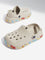 Yellow Beige Space Applique Clogs