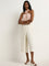 Wardrobe Ivory Asymmetrical High-Rise Pants