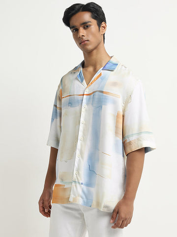 Nuon Multicolour Abstract Print Relaxed-Fit Shirt