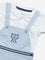 HOP Baby Blue Tiger Design Dungarees with Cotton T-Shirt Set