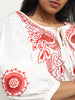 Gia White Embroidered Cotton Blouse