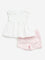 HOP Baby White Cherry Printed Cotton Top with Shorts Set