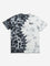 Y&F Kids Black Tie-Dye Printed Cotton T-Shirt