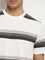 WES Lounge Grey Striped Relaxed-Fit T-Shirt