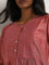 Zuba Dusty Pink Embroidered A-Line Kurta