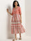 Bombay Paisley Coral Tiered Cotton Dress with Jacket