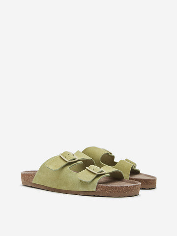 LUNA BLU Lime Slip-On Sandals