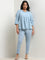 Gia Light Blue Chambray Cotton Blouse