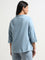 Gia Light Blue Chambray Cotton Blouse