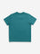 HOP Kids Teal Shark Embroidered Cotton T-Shirt