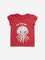 HOP Kids Red Embellished Cotton T-Shirt