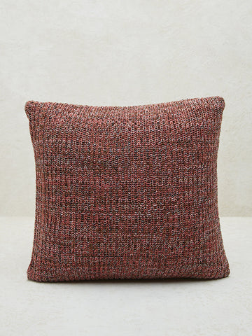 Westside Home Burgundy Woven-Textured Cushion Cover