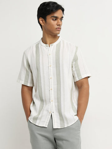 ETA Sage Striped Resort-Fit Cotton Shirt