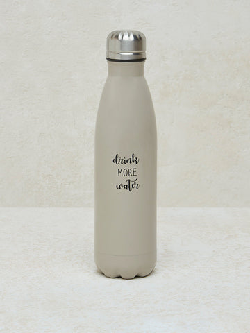 Westside Home Off-White Text Design Water Bottle